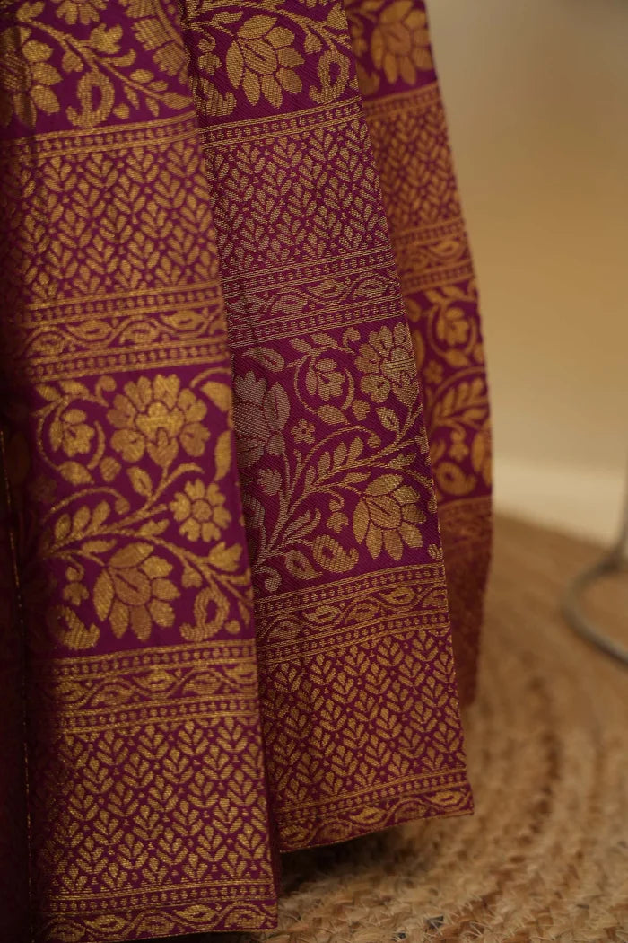 Beautiful South Indian Style Half Saree with Embroidery Blouse and Dupatta for Women | Charita KV
