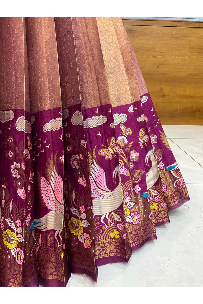 దక్షిణ భారత పండుగ సాంప్రదాయ హాఫ్ చీర (ఛవి) 