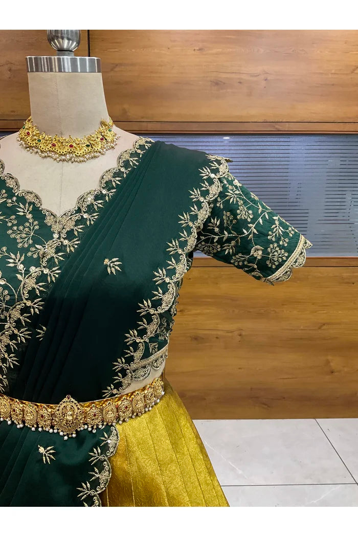 దక్షిణ భారత పండుగ సాంప్రదాయ హాఫ్ చీర (ఛవి) 