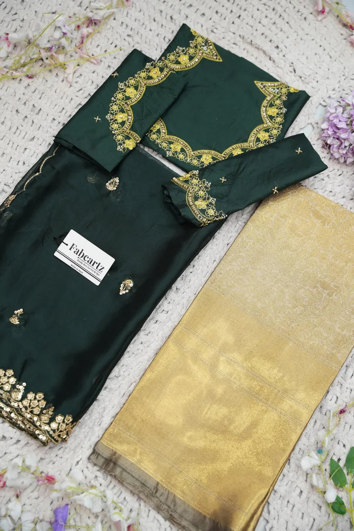 దక్షిణ భారత పండుగ సాంప్రదాయ హాఫ్ చీర (ఛవి) 