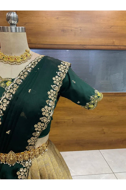 దక్షిణ భారత పండుగ సాంప్రదాయ హాఫ్ చీర (ఛవి) 