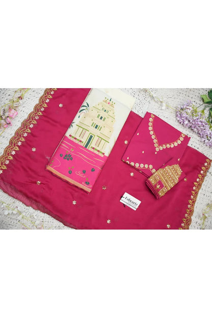 Beautiful South Indian Style Half Saree with Blouse and Dupatta for Women | Tripura
