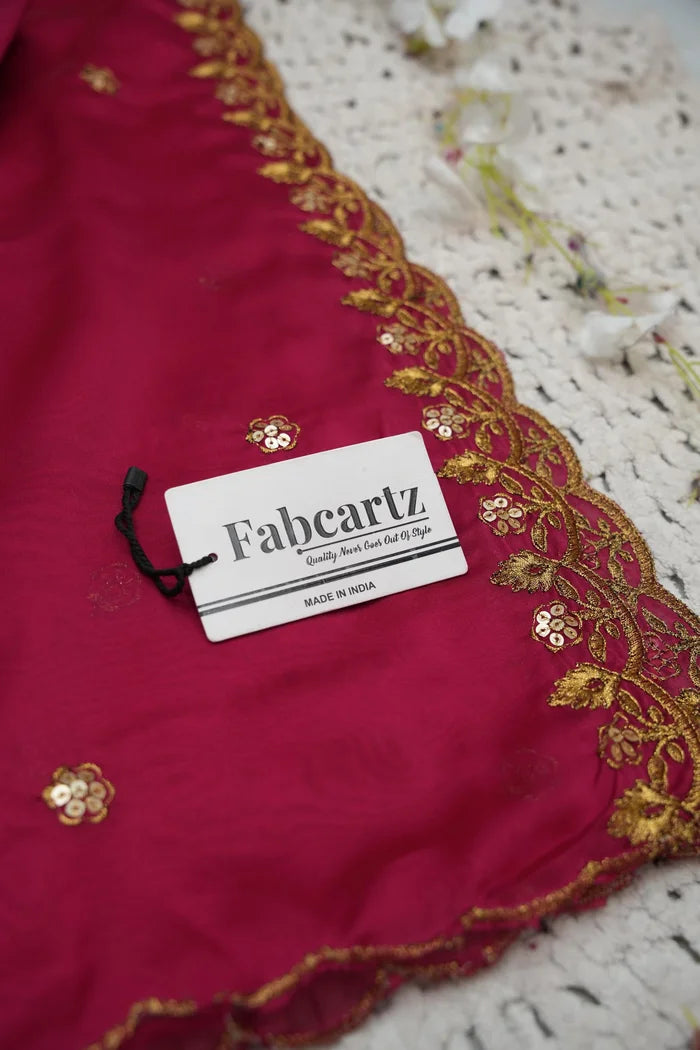 Beautiful South Indian Style Half Saree with Blouse and Dupatta for Women | Tripura