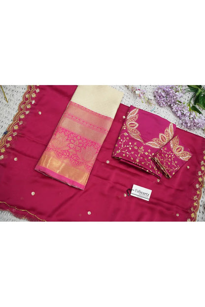 Beautiful South Indian Style Half Saree with Blouse and Dupatta for Women | Vaidehi