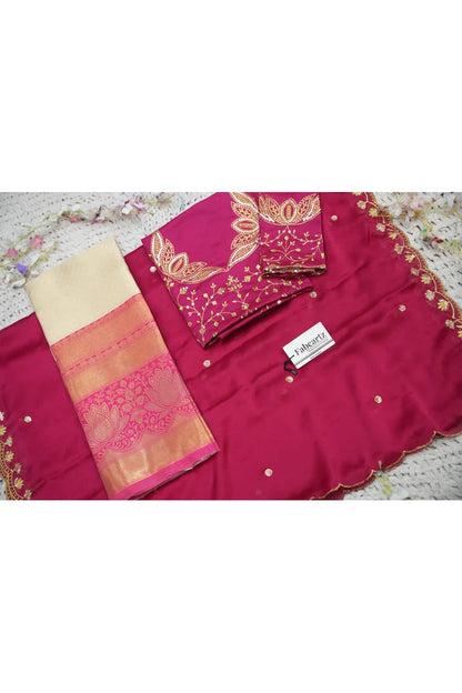 Beautiful South Indian Style Half Saree with Blouse and Dupatta for Women | Vaidehi