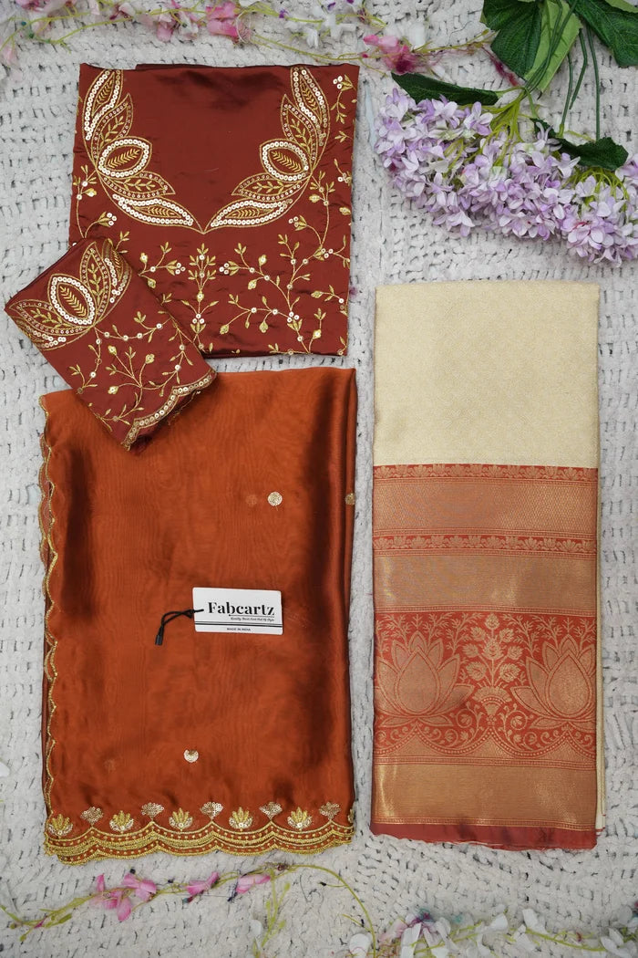 Beautiful South Indian Style Half Saree with Blouse and Dupatta for Women | Vaidehi