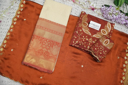 Beautiful South Indian Style Half Saree with Blouse and Dupatta for Women | Vaidehi