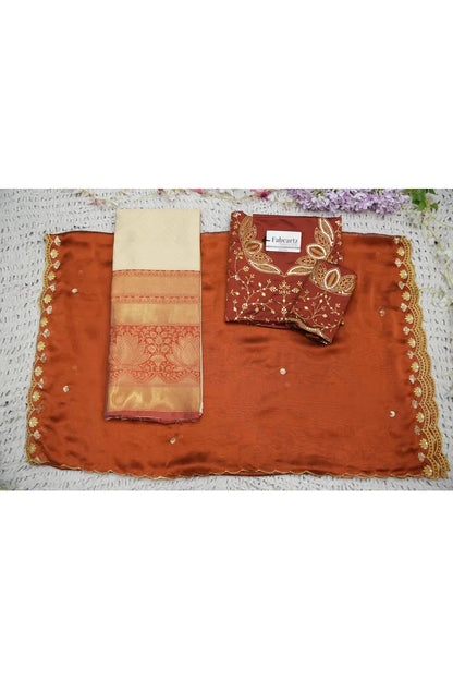Beautiful South Indian Style Half Saree with Blouse and Dupatta for Women | Vaidehi