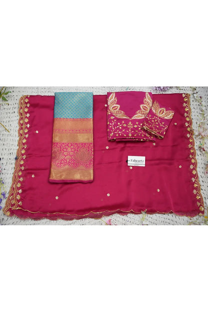 Beautiful South Indian Style Half Saree with Blouse and Dupatta for Women | Vaidehi