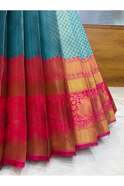 Beautiful South Indian Style Half Saree with Blouse and Dupatta for Women | Vaidehi