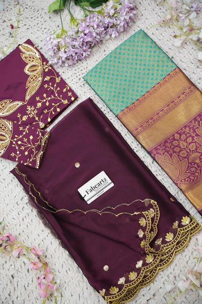 Beautiful South Indian Style Half Saree with Blouse and Dupatta for Women | Vaidehi