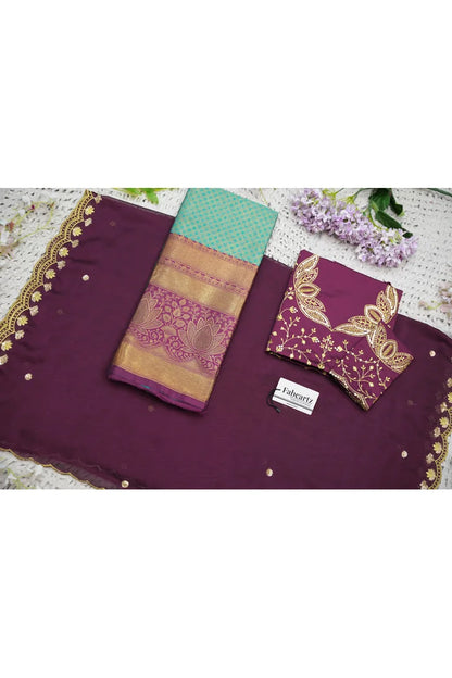Beautiful South Indian Style Half Saree with Blouse and Dupatta for Women | Vaidehi