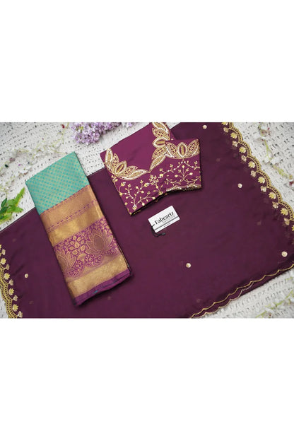 Beautiful South Indian Style Half Saree with Blouse and Dupatta for Women | Vaidehi