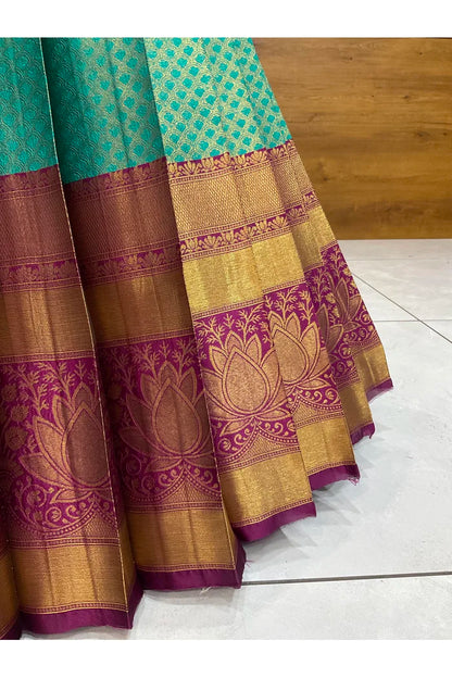 Beautiful South Indian Style Half Saree with Blouse and Dupatta for Women | Vaidehi