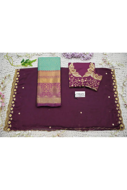 Beautiful South Indian Style Half Saree with Blouse and Dupatta for Women | Vaidehi