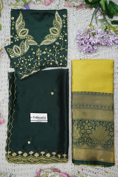 Beautiful South Indian Style Half Saree with Blouse and Dupatta for Women | Vaidehi