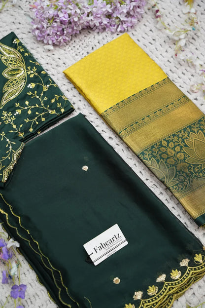 Beautiful South Indian Style Half Saree with Blouse and Dupatta for Women | Vaidehi