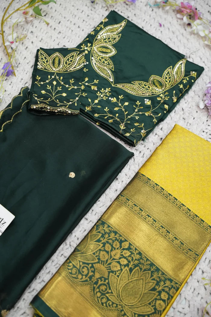 Beautiful South Indian Style Half Saree with Blouse and Dupatta for Women | Vaidehi