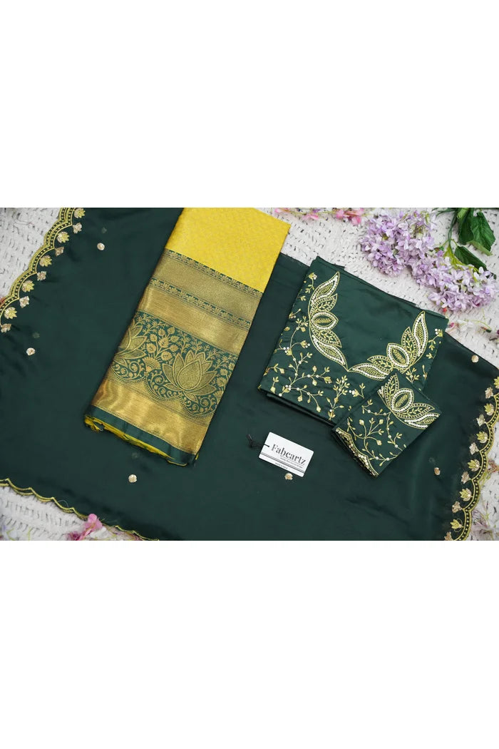 Beautiful South Indian Style Half Saree with Blouse and Dupatta for Women | Vaidehi