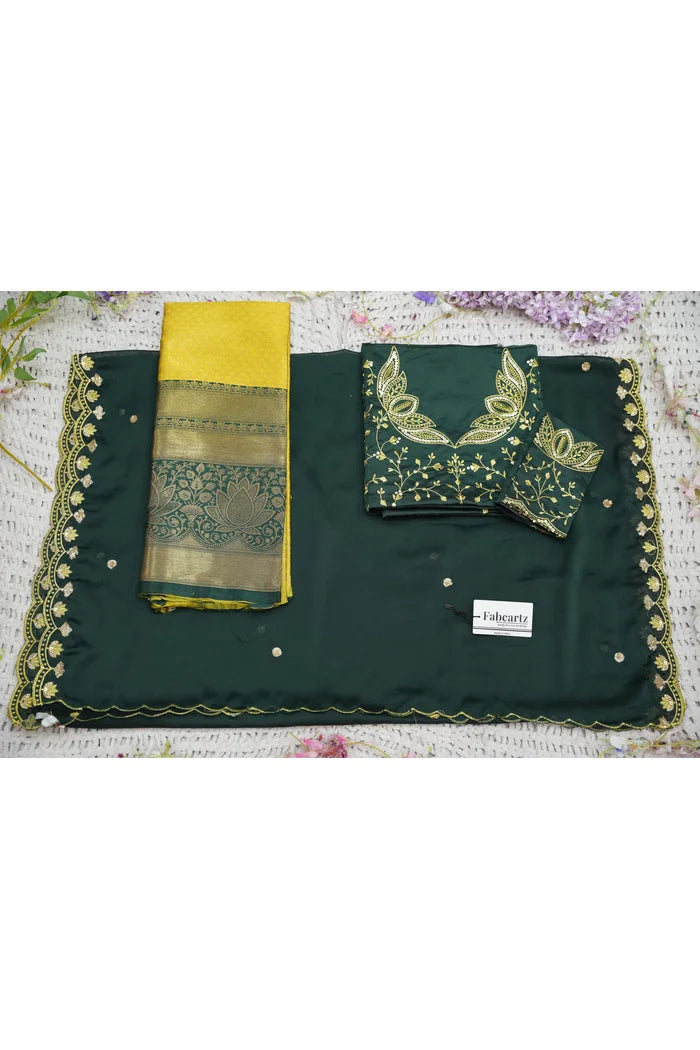 Beautiful South Indian Style Half Saree with Blouse and Dupatta for Women | Vaidehi