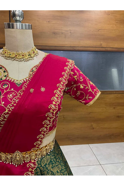 దక్షిణ భారత పండుగ సాంప్రదాయ హాఫ్ చీర (ఛవి) 