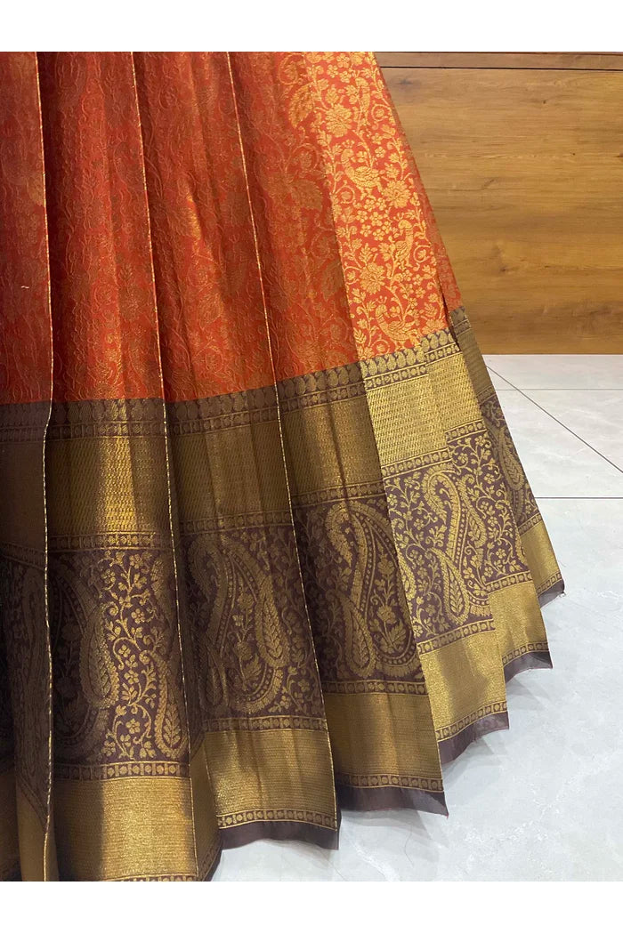 దక్షిణ భారత పండుగ సాంప్రదాయ హాఫ్ చీర (ఛవి) 