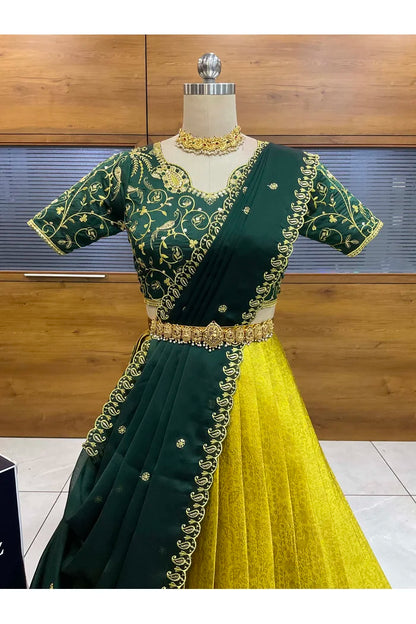 దక్షిణ భారత పండుగ సాంప్రదాయ హాఫ్ చీర (ఛవి) 