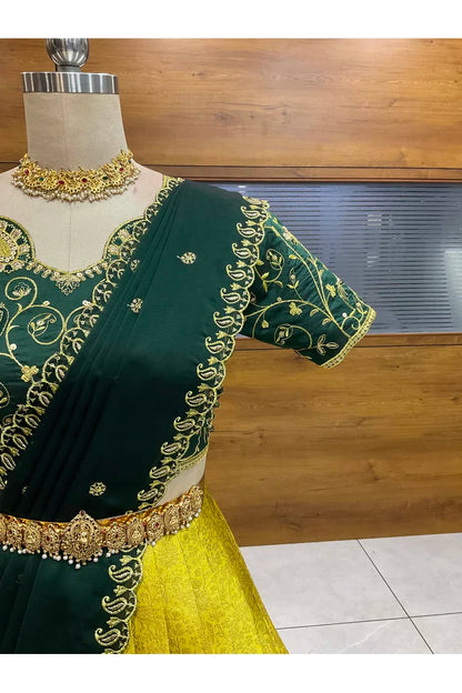 దక్షిణ భారత పండుగ సాంప్రదాయ హాఫ్ చీర (ఛవి) 