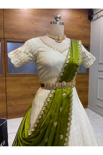 దక్షిణ భారత పండుగ సాంప్రదాయ హాఫ్ చీర (ఛవి) 
