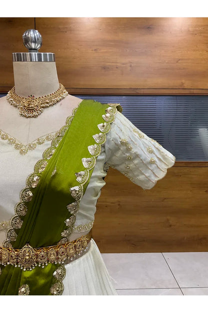 దక్షిణ భారత పండుగ సాంప్రదాయ హాఫ్ చీర (ఛవి) 