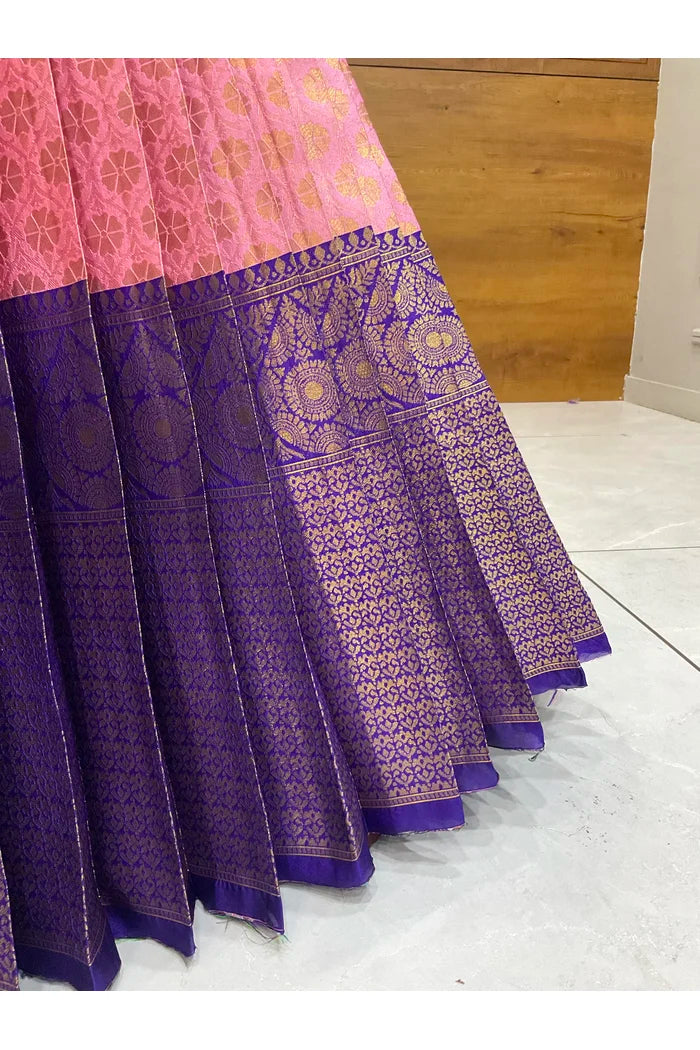 దక్షిణ భారత పండుగ సాంప్రదాయ హాఫ్ చీర (ఛవి) 