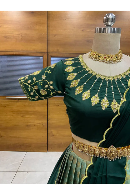 దక్షిణ భారత పండుగ సాంప్రదాయ హాఫ్ చీర (ఛవి) 