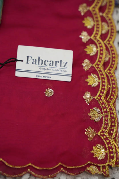 Beautiful South Indian Style Half Saree with Embroidery Blouse and Dupatta for Women | Gomati