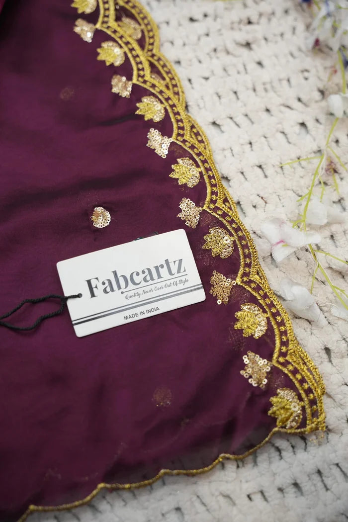 Beautiful South Indian Style Half Saree with Embroidery Blouse and Dupatta for Women | Gomati