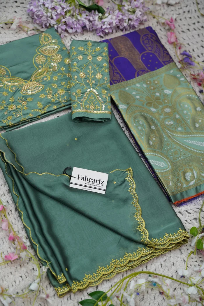 దక్షిణ భారత పండుగ సాంప్రదాయ హాఫ్ చీర (ఛవి) 
