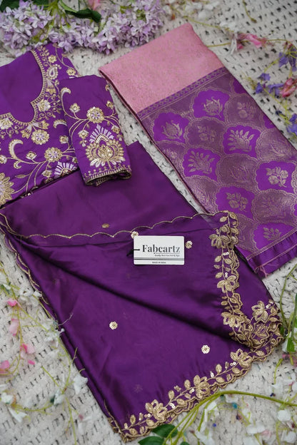 Beautiful South Indian Style Half Saree with Embroidery Blouse and Dupatta for Women |  Furina