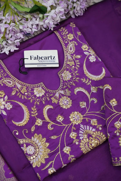 Beautiful South Indian Style Half Saree with Embroidery Blouse and Dupatta for Women |  Furina