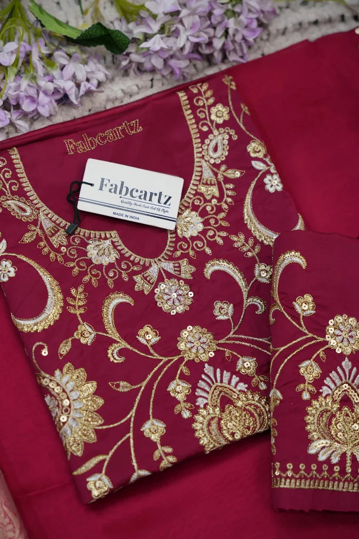Beautiful South Indian Style Half Saree with Embroidery Blouse and Dupatta for Women |  Furina