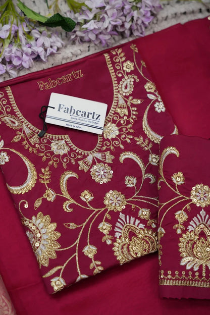 Beautiful South Indian Style Half Saree with Embroidery Blouse and Dupatta for Women |  Furina