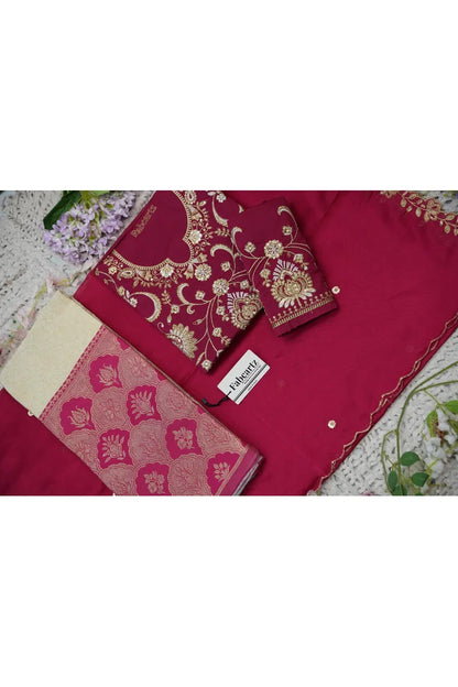 Beautiful South Indian Style Half Saree with Embroidery Blouse and Dupatta for Women |  Furina