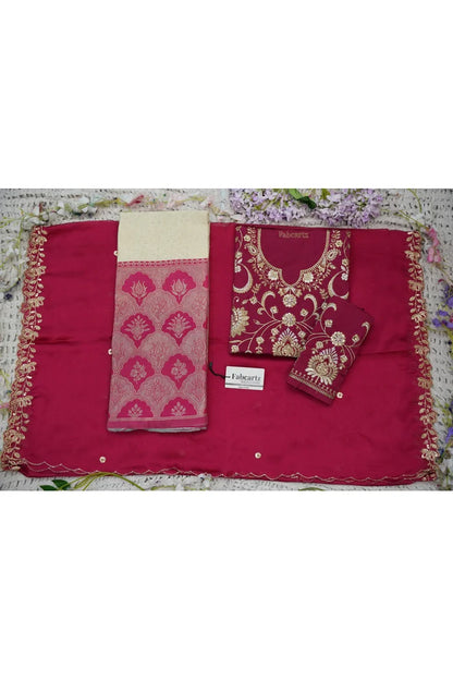 Beautiful South Indian Style Half Saree with Embroidery Blouse and Dupatta for Women |  Furina