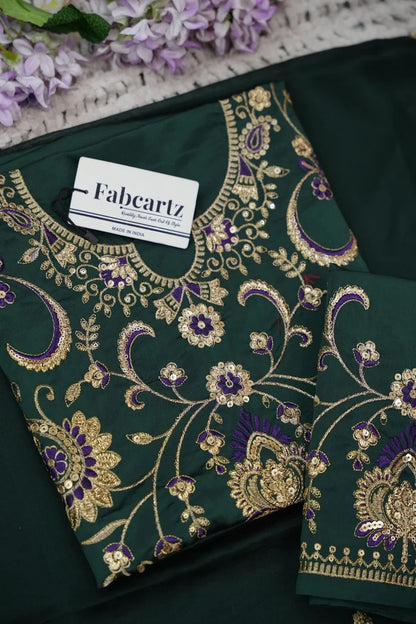 Beautiful South Indian Style Half Saree with Embroidery Blouse and Dupatta for Women |  Furina