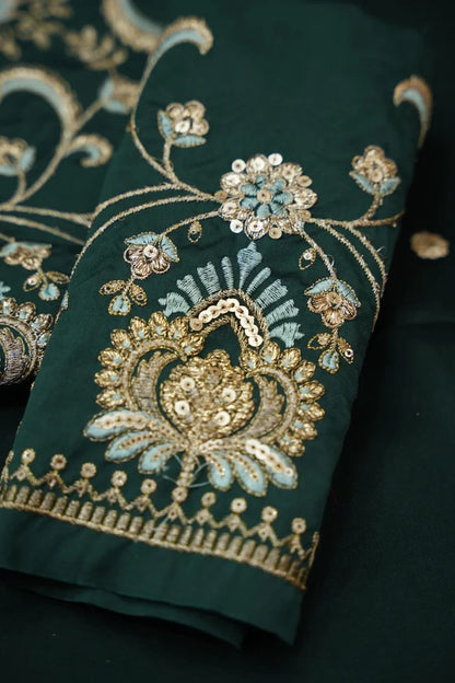 Beautiful South Indian Style Half Saree with Embroidery Blouse and Dupatta for Women |  Furina