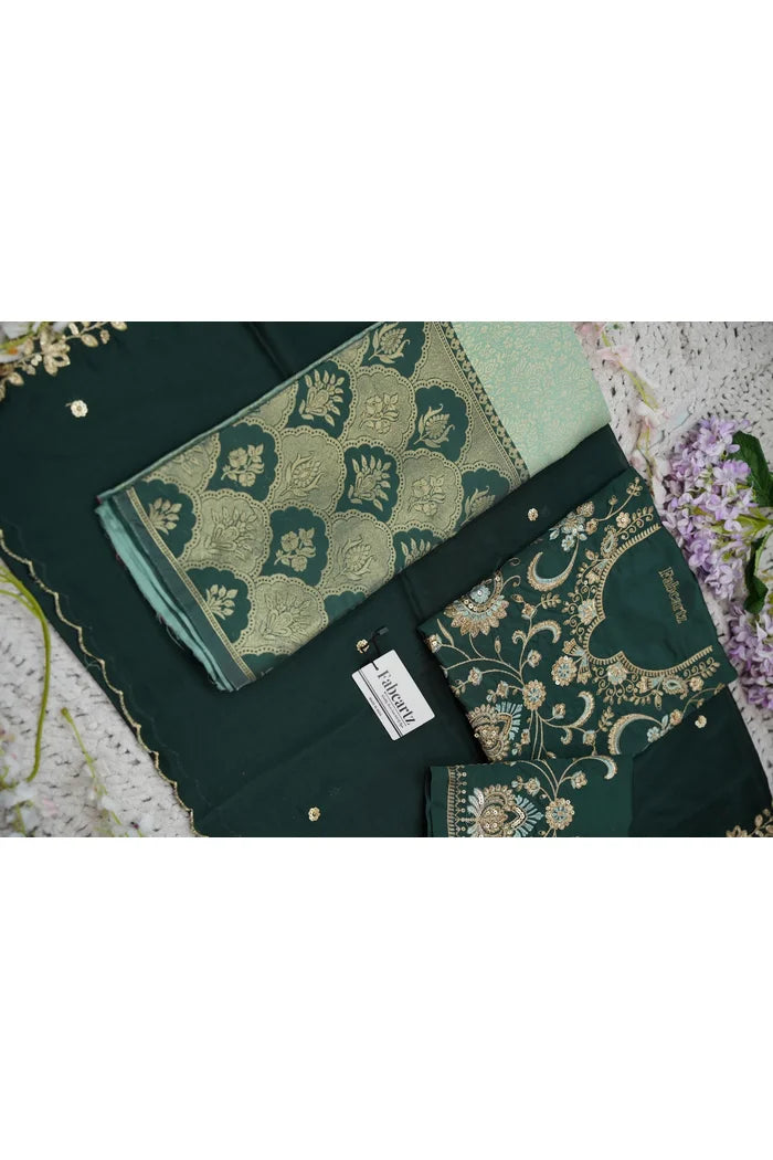 Beautiful South Indian Style Half Saree with Embroidery Blouse and Dupatta for Women |  Furina