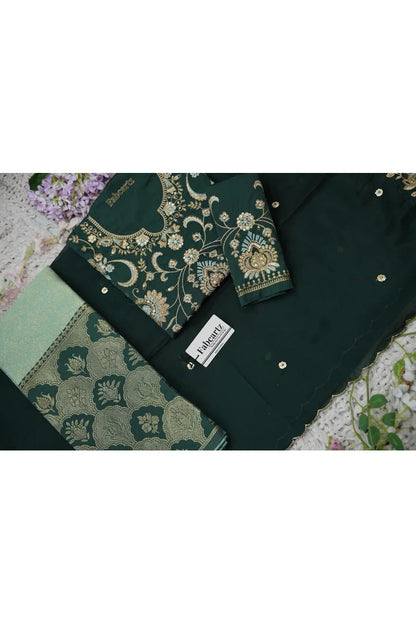Beautiful South Indian Style Half Saree with Embroidery Blouse and Dupatta for Women |  Furina