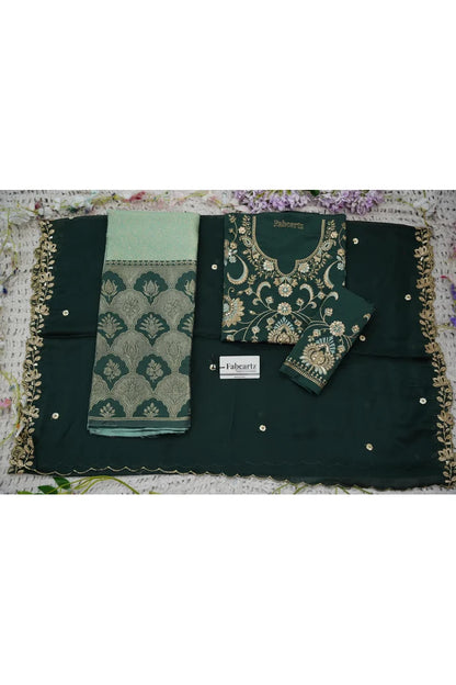 Beautiful South Indian Style Half Saree with Embroidery Blouse and Dupatta for Women |  Furina