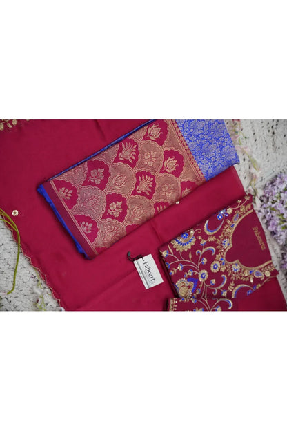 Beautiful South Indian Style Half Saree with Embroidery Blouse and Dupatta for Women |  Furina