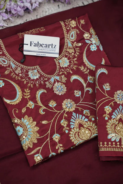 Beautiful South Indian Style Half Saree with Embroidery Blouse and Dupatta for Women |  Furina