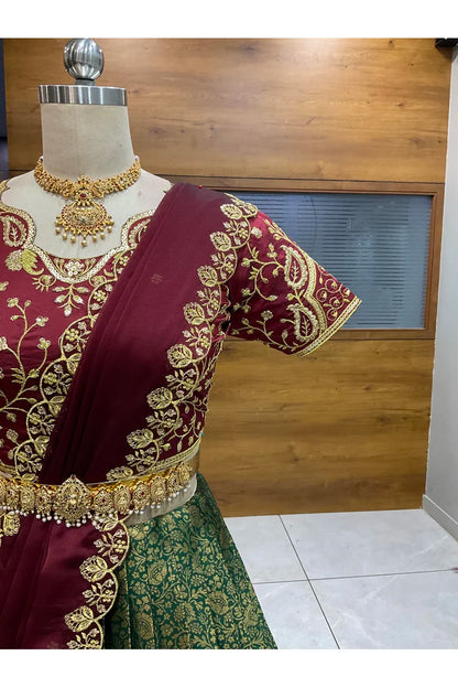 దక్షిణ భారత పండుగ సాంప్రదాయ హాఫ్ చీర (ఛవి) 