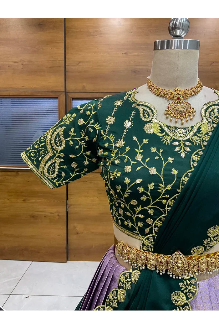 దక్షిణ భారత పండుగ సాంప్రదాయ హాఫ్ చీర (ఛవి) 